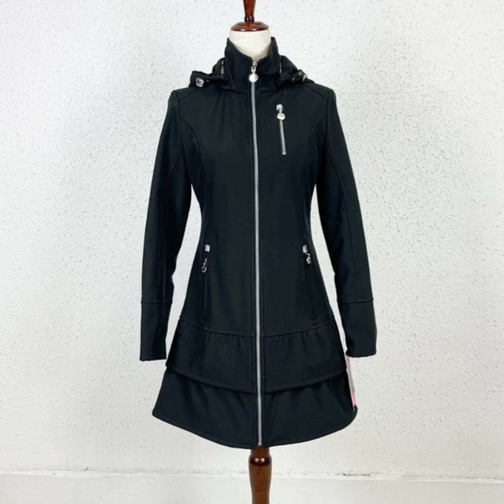 NWT Betsey Johnson Black Raincoat